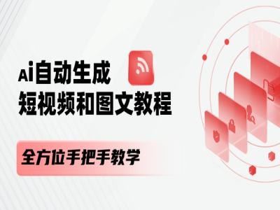 AI自动生成短视频和图文课程，全方位手把手教学-云网创资源站