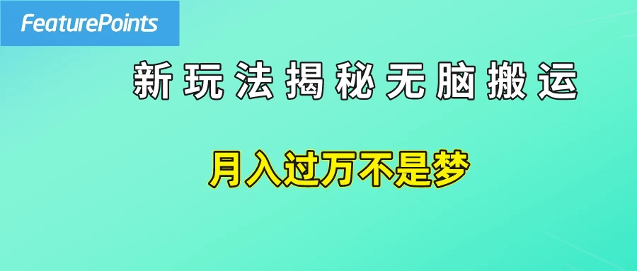 简单操作，每天50美元收入，搬运就是赚钱的秘诀！-云网创资源站