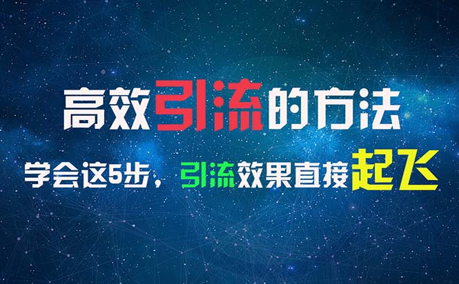 高效率引流的方法，能够帮助你日引300 自主创业粉，一年轻轻松松收益30万，比工作强-云网创资源站