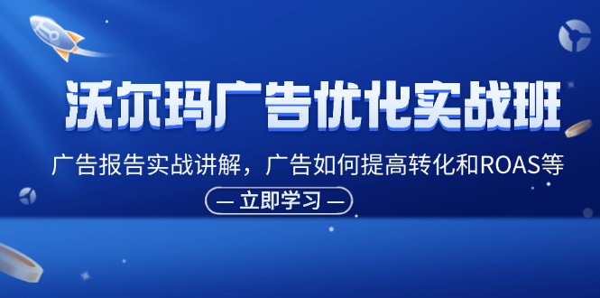 沃尔玛超市广告销售实战演练班，广告宣传汇报实战演练解读，广告宣传怎样提高转化ROAS等-云网创资源站