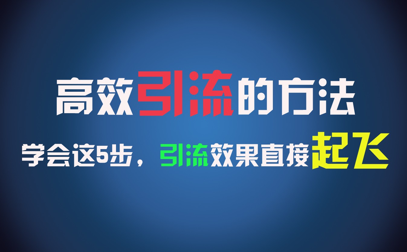 高效引流的方法，可以帮助你日引300+创业粉，一年轻松收入30万，比打工强太多！-云网创资源站