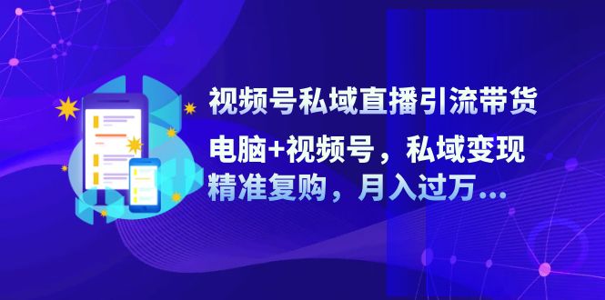 视频号私域直播引流带货：电脑+视频号，私域变现，精准复购，月入过万…-云网创资源站