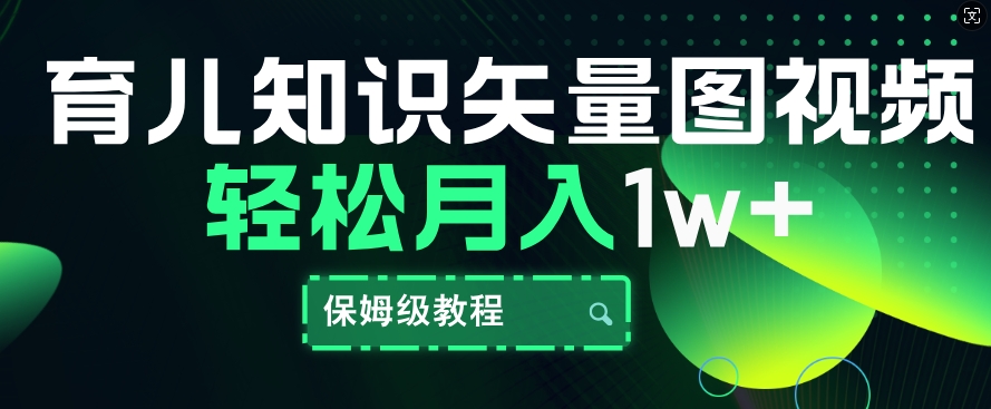 育儿常识矢量图片短视频，一条条爆品，家庭保姆级实例教程，月入1w-云网创资源站