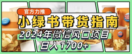 小绿书卖货彻底课堂教学手册，2024年10月手机微信蓝海项目，日入1.7k-云网创资源站