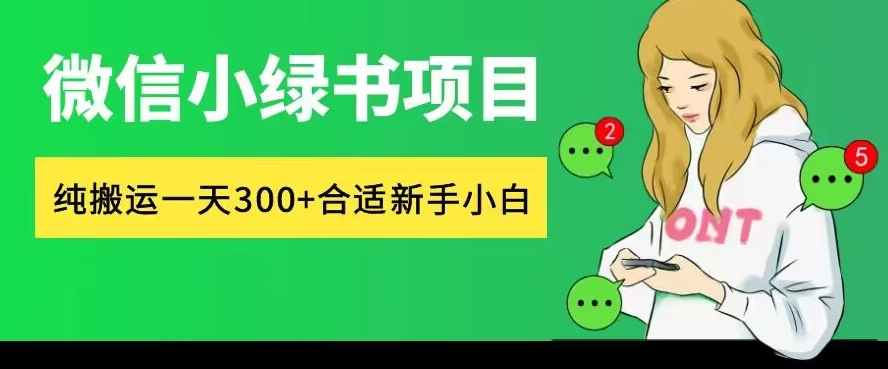 微信小绿书项目，纯搬运，日入300+，每天操作十分钟-云网创资源站