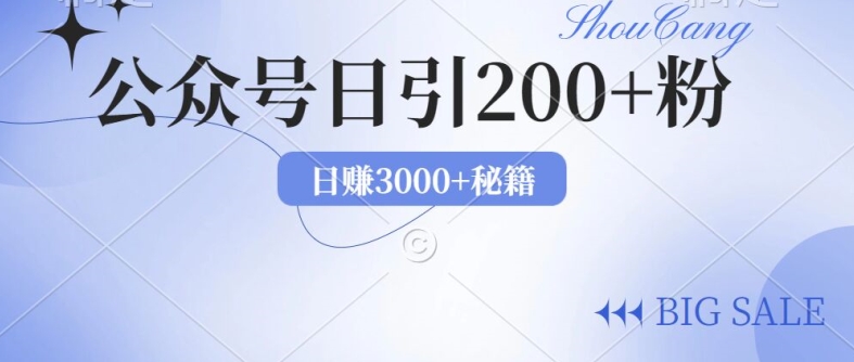 2024年用AI洗稿公众号日引流200+创业粉-云网创资源站