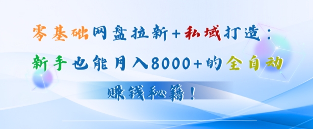 零基础网盘拉新+私域引流：新手也能月入50000+的全自动赚钱秘籍!-云网创资源站