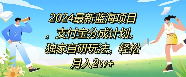 2024全新蓝海项目，支付宝钱包分为方案，独家代理自主研发游戏玩法，轻轻松松月入2w-云网创资源站