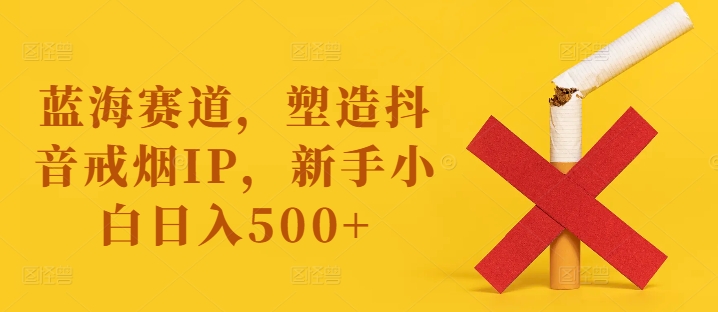 瀚海跑道，营造抖音视频戒烟戒酒IP，新手入门日入500 【揭密】-云网创资源站