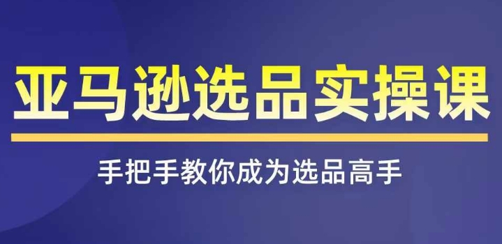 亚马逊选品实操课程，快速上手亚马逊选品技巧，遮盖亚马逊选品全部方式-云网创资源站