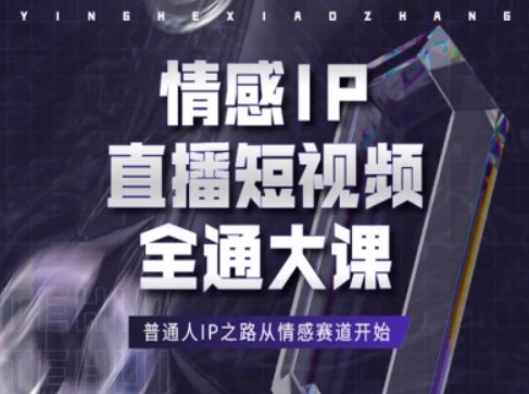 情绪IP直播短视频全通大课，平常人IP之途从情感跑道逐渐-云网创资源站