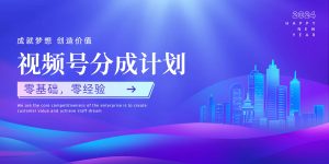 视频号创作者分成计划，零基础 零经验，上手快-云网创资源站