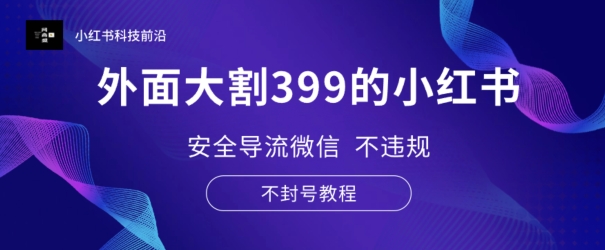 外边大割399的小红书安全性引流手机微信 不违规 防封号实例教程-云网创资源站