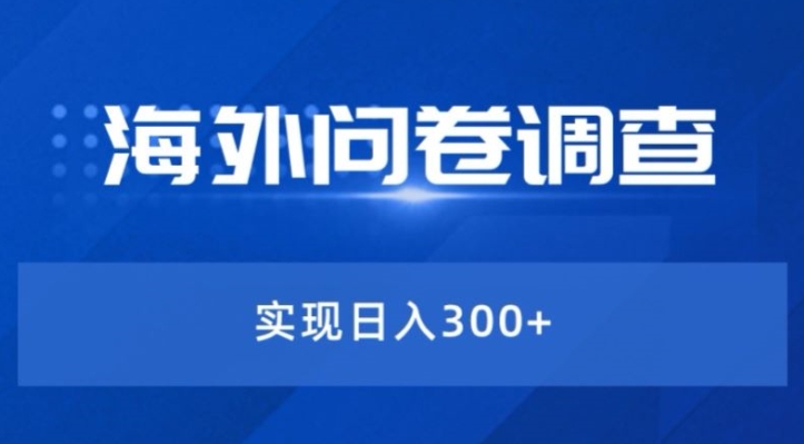 全新蓝海项目国外问卷调研撸美元——新手快速上手-云网创资源站