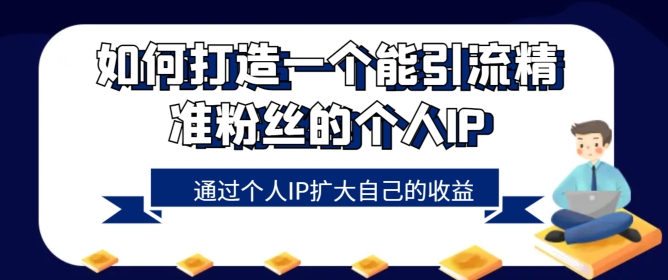 如何设计一个能引流方法精准粉丝本人的IP，通过自身IP增加自己的盈利-云网创资源站