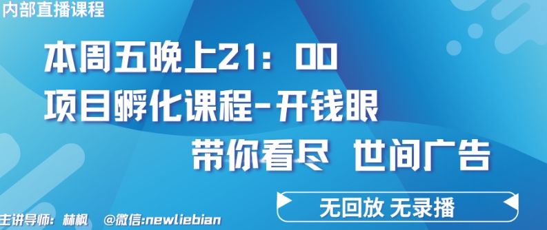 4.26日内部结构回看课程内容《项目孵化-开钱眼》挣钱的底层思维【揭密】-云网创资源站