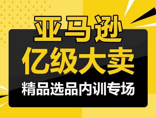 亚马逊亿级大卖-精品选品内训专场，亿级卖家分享选品成功之道-云网创资源站