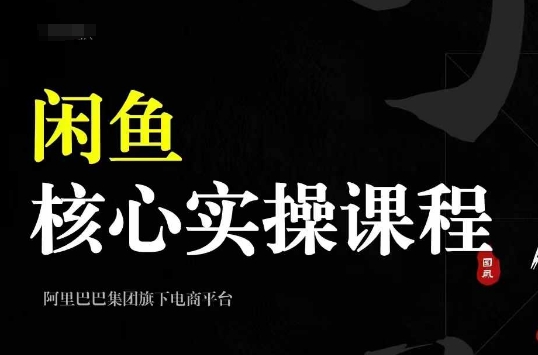 2024闲鱼平台关键实操课程，从起号、选款、公布、市场销售，手把手带你一个出单闲鱼号-云网创资源站