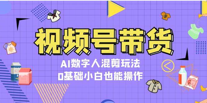 视频号带货，AI数字人混剪玩法，0基础小白也能操作-云网创资源站